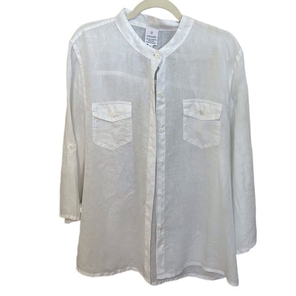Like New Linen Top, Size Large